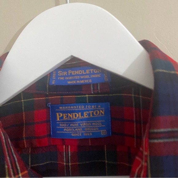 Pendleton Sir Pendleton Wool Button Up in Macpherson Red Tartan - Picture 3 of 7